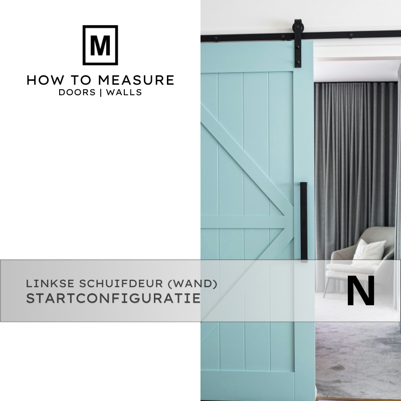 Linkse Schuifdeur Wand aansluitend Startconfiguratie