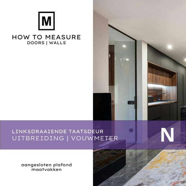 Linksdraaiende Taatsdeur met Plafondaansluiting – Registratie Breedte en Hoogte Opmeting – PDF-Cursus voor Thuisstudie