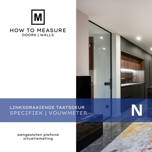 Linksdraaiende Taatsdeur met Plafondaansluiting  – Deuropening Analyseren met Vouwmeter – PDF-Cursus voor Thuisstudie