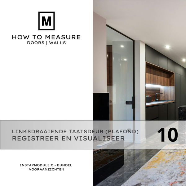Linksdraaiende Taatsdeur Plafond aansluitend Instapmodule C Bundel 10 vooraanzichten