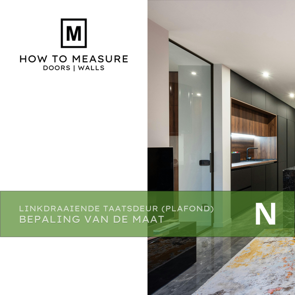 Linksdraaiende Taatsdeur Plafond aansluitend Bepaling van de Maat