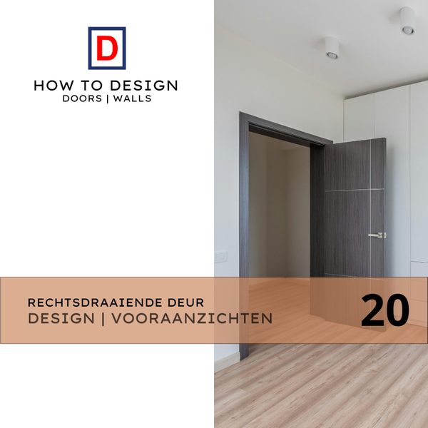 PDF-pakket 20 Vooraanzichten Rechtsdraaiende Deuren - Complete Ontwerpcursus