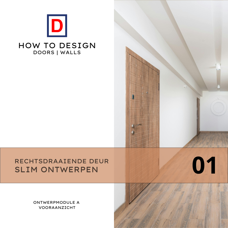 Rechtsdraaiende Deur Ontwerpmodule A Bundel 01 vooraanzicht