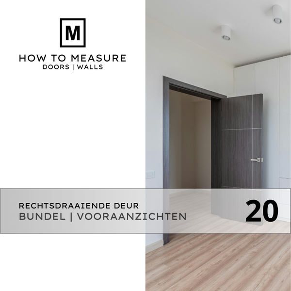 PDF-pakket 20 Vooraanzichten Rechtsdraaiende Deuren