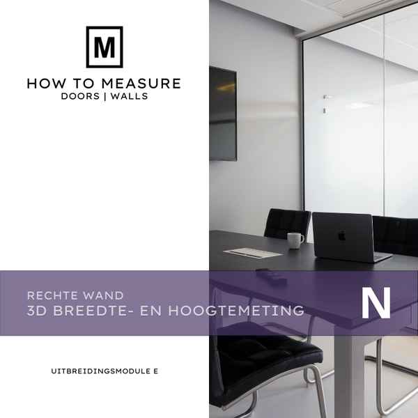 Rechte wand Uitbreidingsmodule E 3D Breedte- en hoogtemeting