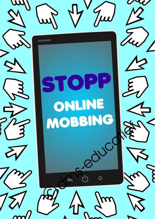 Poster 'STOPP ONLINE MOBBING'