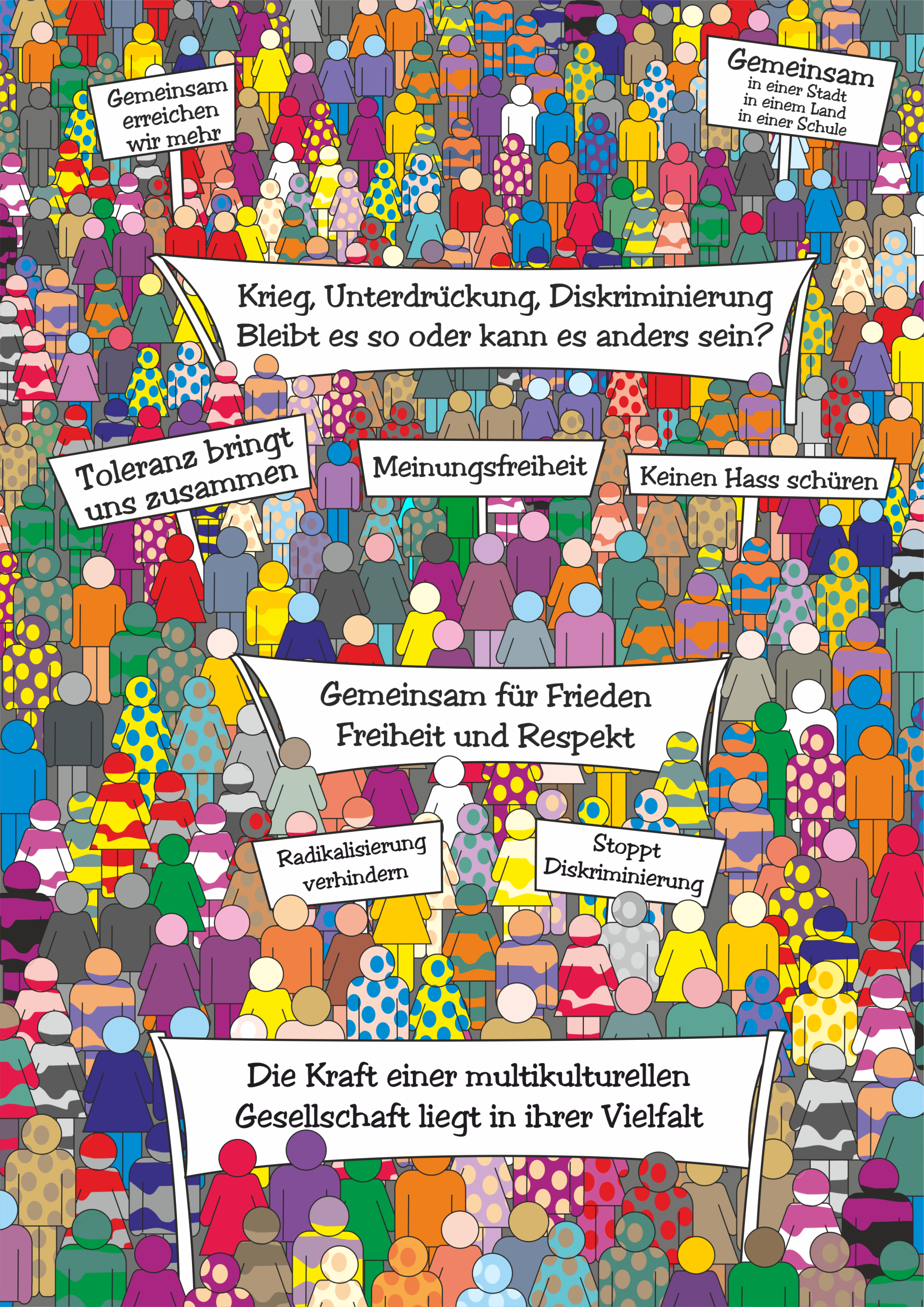 Plakate Vielfalt in der Schule A3