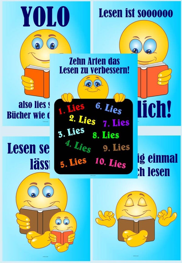 Plakat-Paket 'Lesen Smiley'