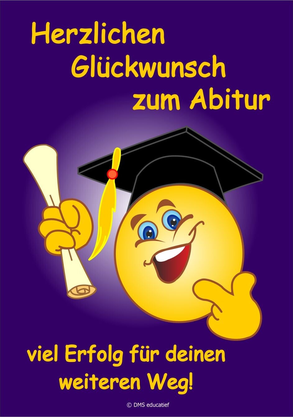 Karte „Herzlichen Glückwunsch zum Abitur“ – A5
