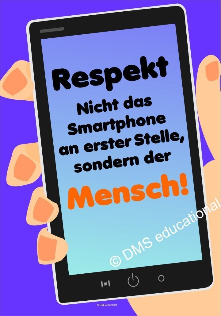 Poster 'Nicht das Smartphone an erster Stelle'