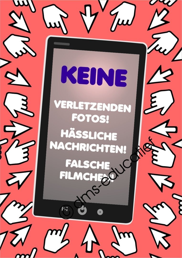 Poster 'Keine Mobbing'