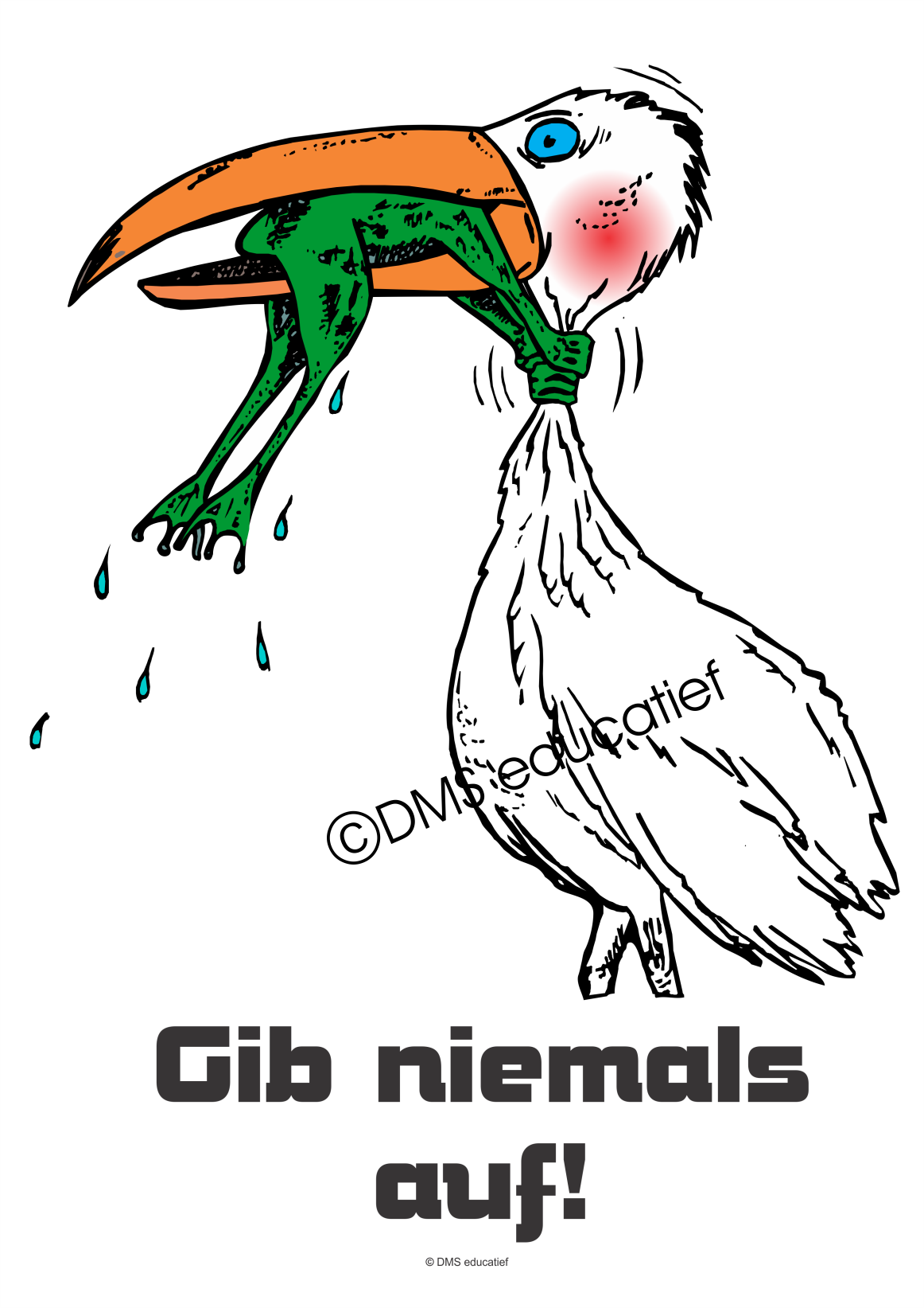 Poster 'Gib niemals auf!'
