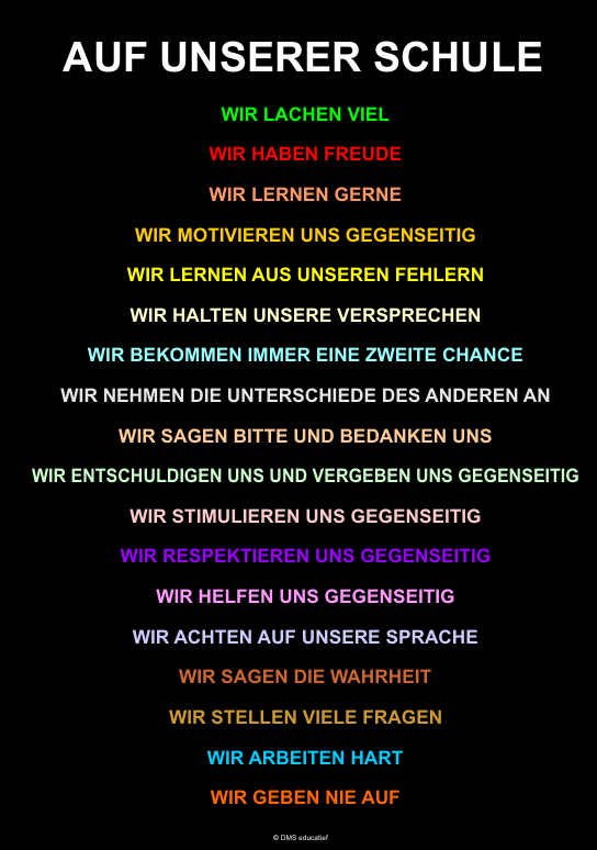 Poster 'Auf unserer schule'