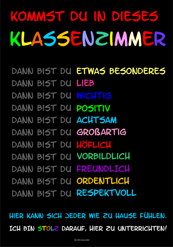 Poster 'Klassenzimmer'