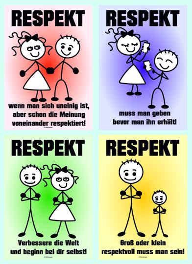 Plakat-Paket 'Stickmen Respekt'
