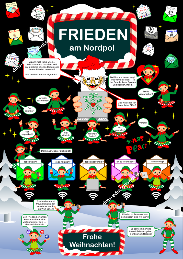 Weihnachtsposter: Frieden - A1