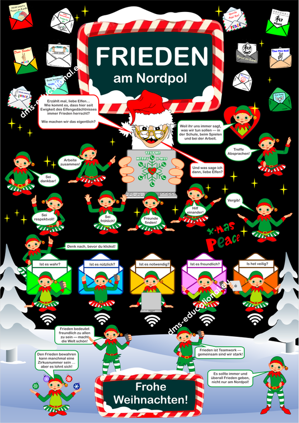 Weihnachtsposter: Frieden - A1