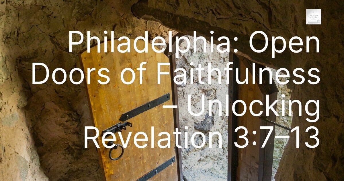 Philadelphia: Open Doors of Faithfulness – Unlocking Revelation 3:7–13
