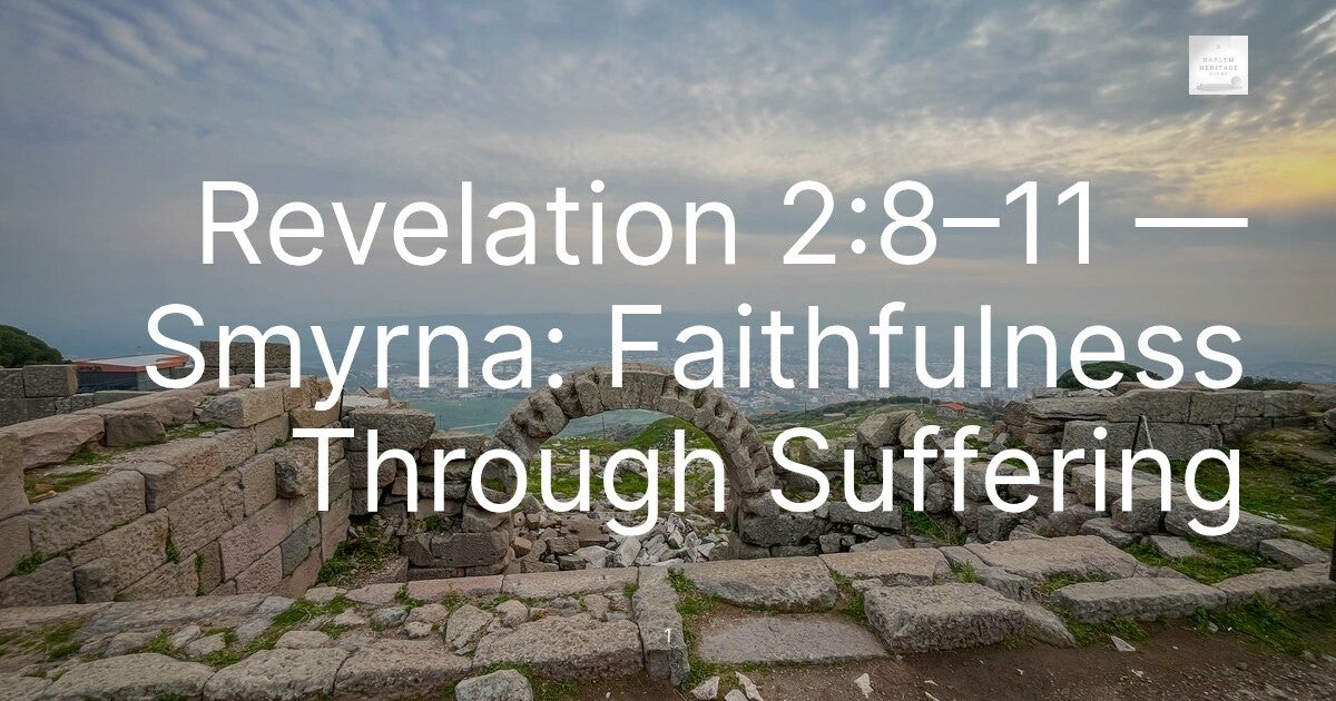 Revelation 2:8–11 — Smyrna: Faithfulness Through Suffering