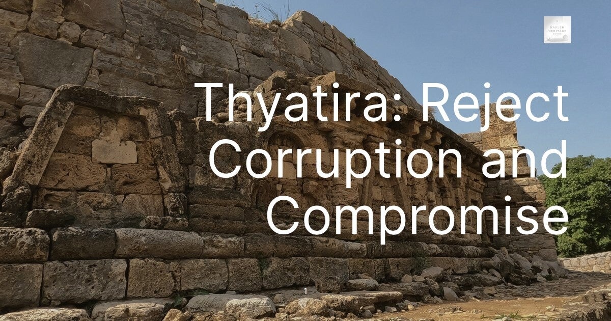 Thyatira: Reject Corruption and Compromise Revelation 2:18-29