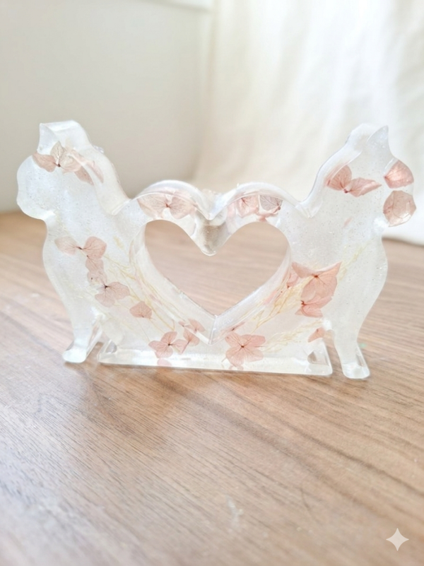 Katzenvase aus Epoxidharz
