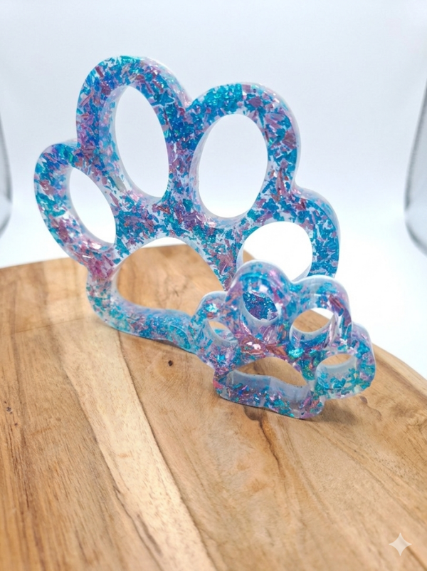Magische Resin-Pfote handgemacht | Individuelles Epoxidharz-Dekoobjekt | Einzigartiges Geschenk für Tierliebhaber