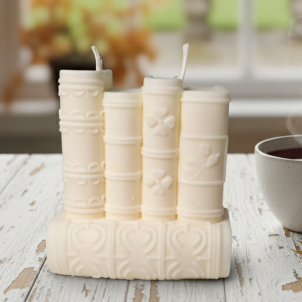 Booktalk die Buchkerze aus Kokos Raps Wachs