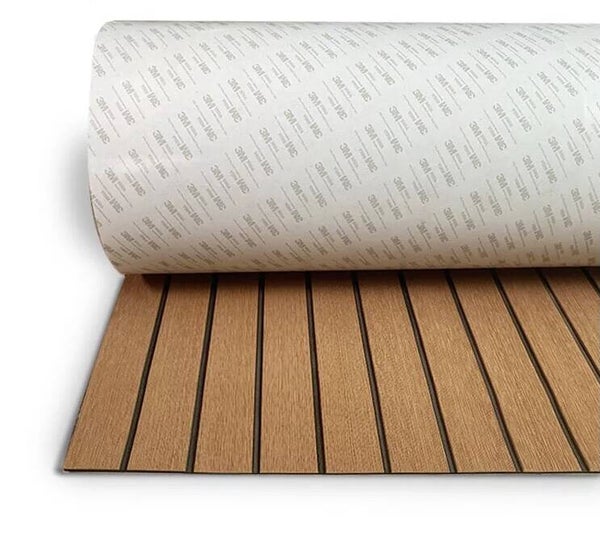 Eva foam teak 240 x 120 x 0.6 cm (zelfklevend).
