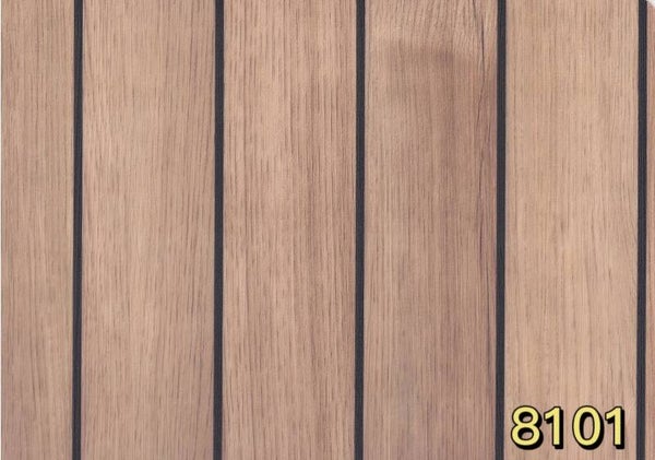 Teak look Vinyl 2 mm dik, 200 cm breed, prijs per 50 cm.
