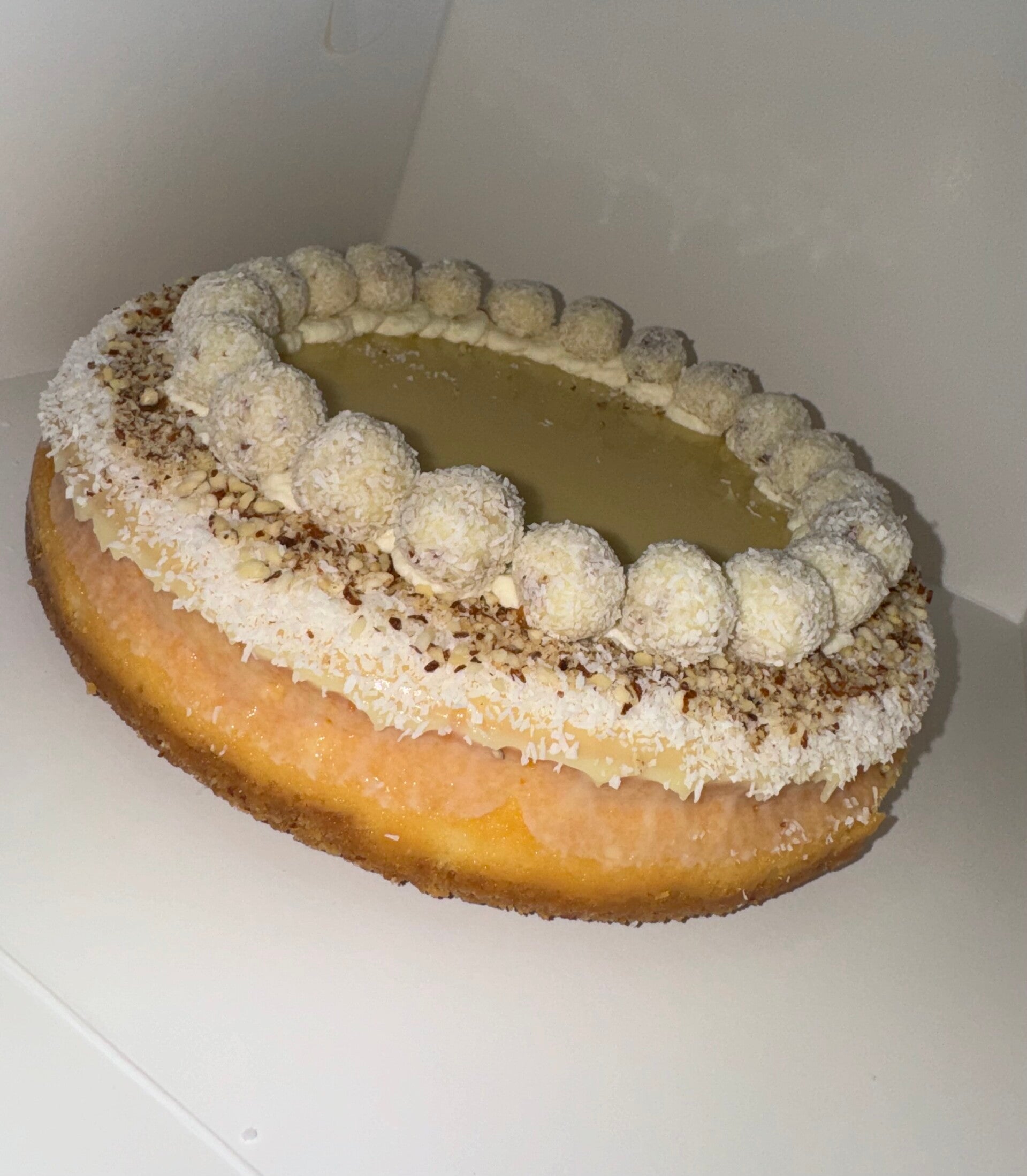 Kokos-witte chocolade cheesecake