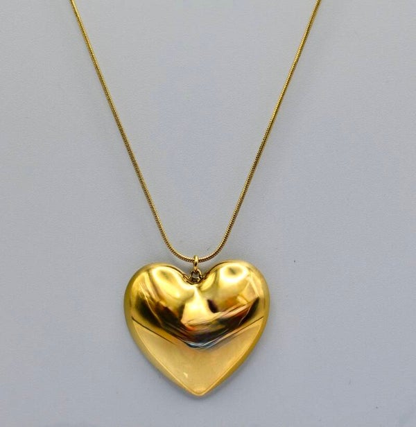 cadena corazón dorado