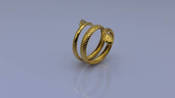 anillo serpiente fina