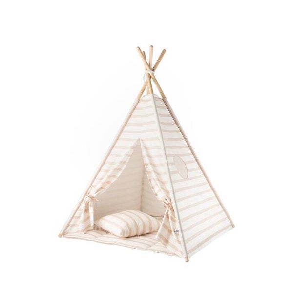Tipi-set met beige strepen