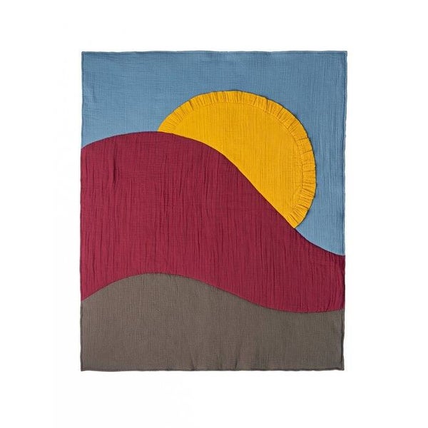 Poederblauwe zonnige deken