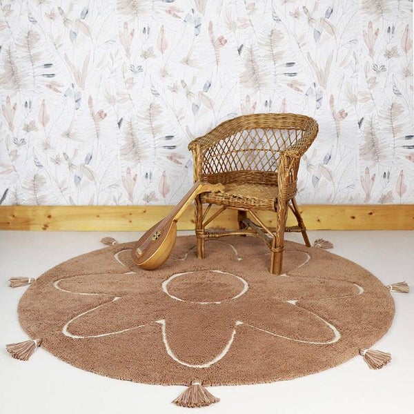 Kindertapijt met pompons YVA Bohemian rond