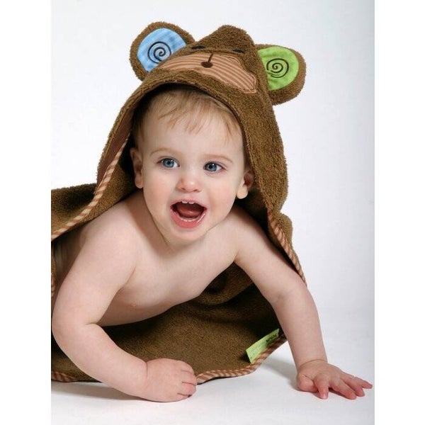Zoocchini baby badcape - Max the Monkey  0-18 maanden