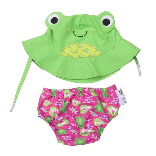 Zoocchini UV zwemluier setje Flippy the Frog