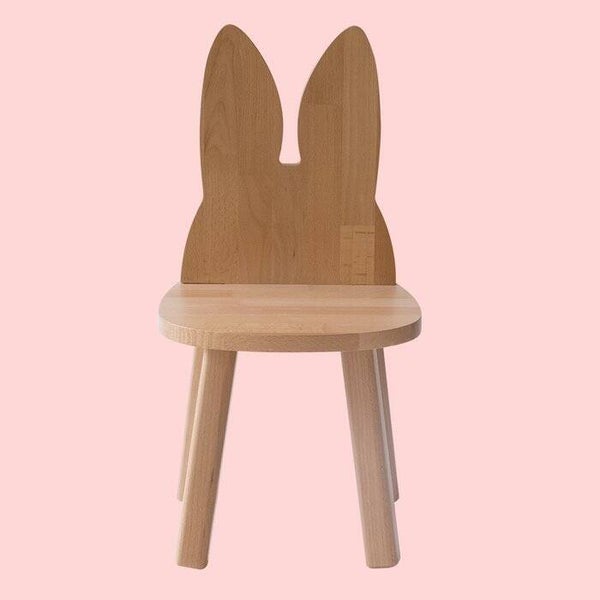 Beukenhouten mini stoel konijn
