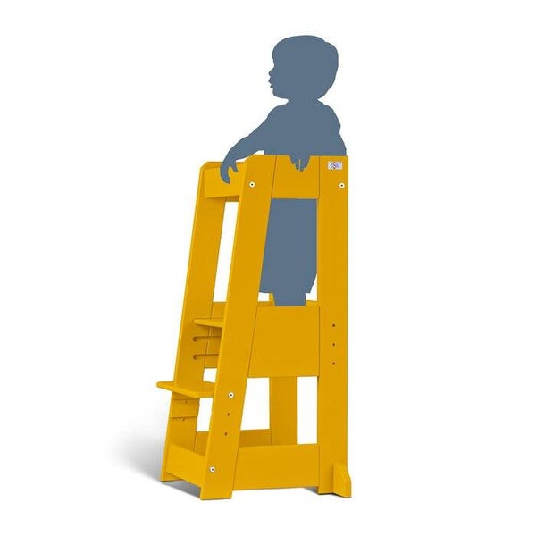 tiSsi® ontdekkingstoren / leertoren FELIX groeien met je kind zonnebloemgeel