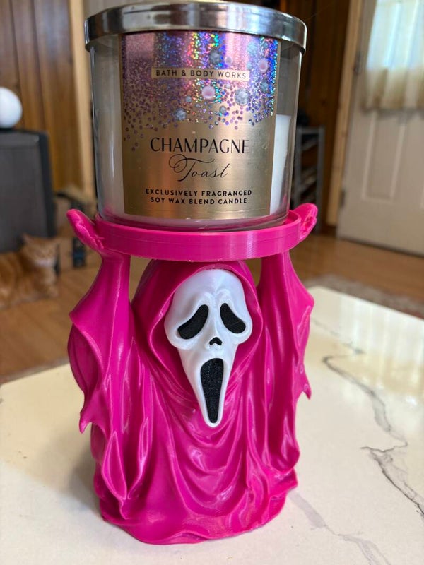 Ghost face candle holder