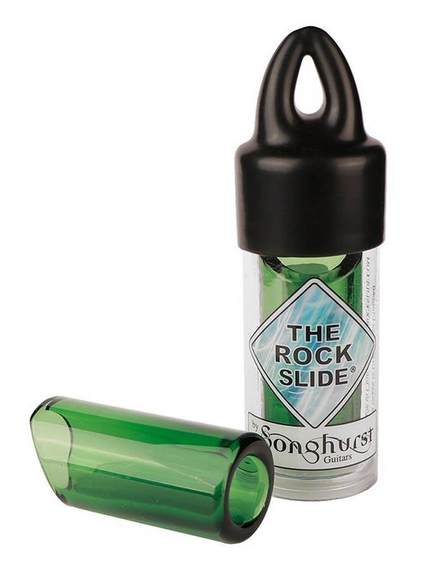 The Rock Slide moulded glass slide size S (inside 17.5 - length 48.5mm) - green edition