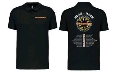 voor en achterkant jubileumshirt zwart met opdruk