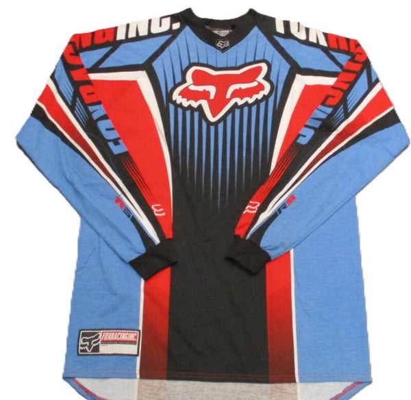 FOX RACING LONGSLEEVE JERSEY BLACK -  NAVY - RED