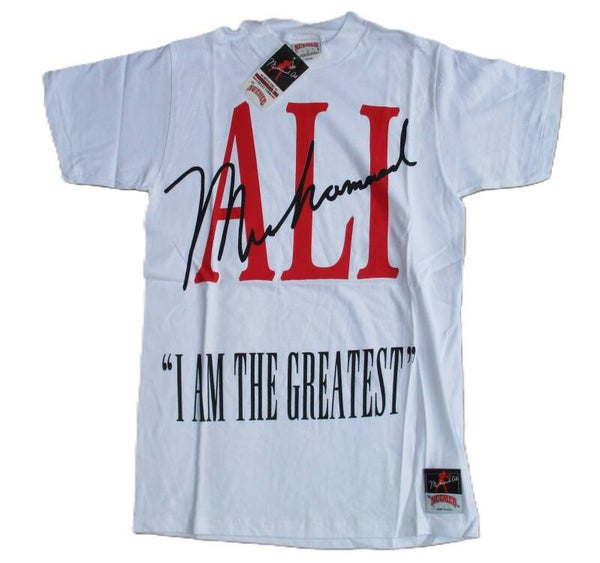 NUTMEG MOHAMMAD ALI VINTAGE  WHITE T-SHIRT ' I AM THE GREATEST'