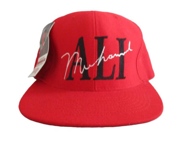 NUTMEG MOHAMMAD ALI VINTAGE HAT BASEBALL CAP red