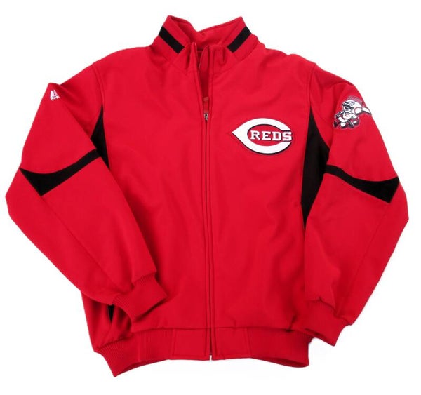 CINCINNATI REDS MLB THERMABASE JACKET BY MAJESTIC RED