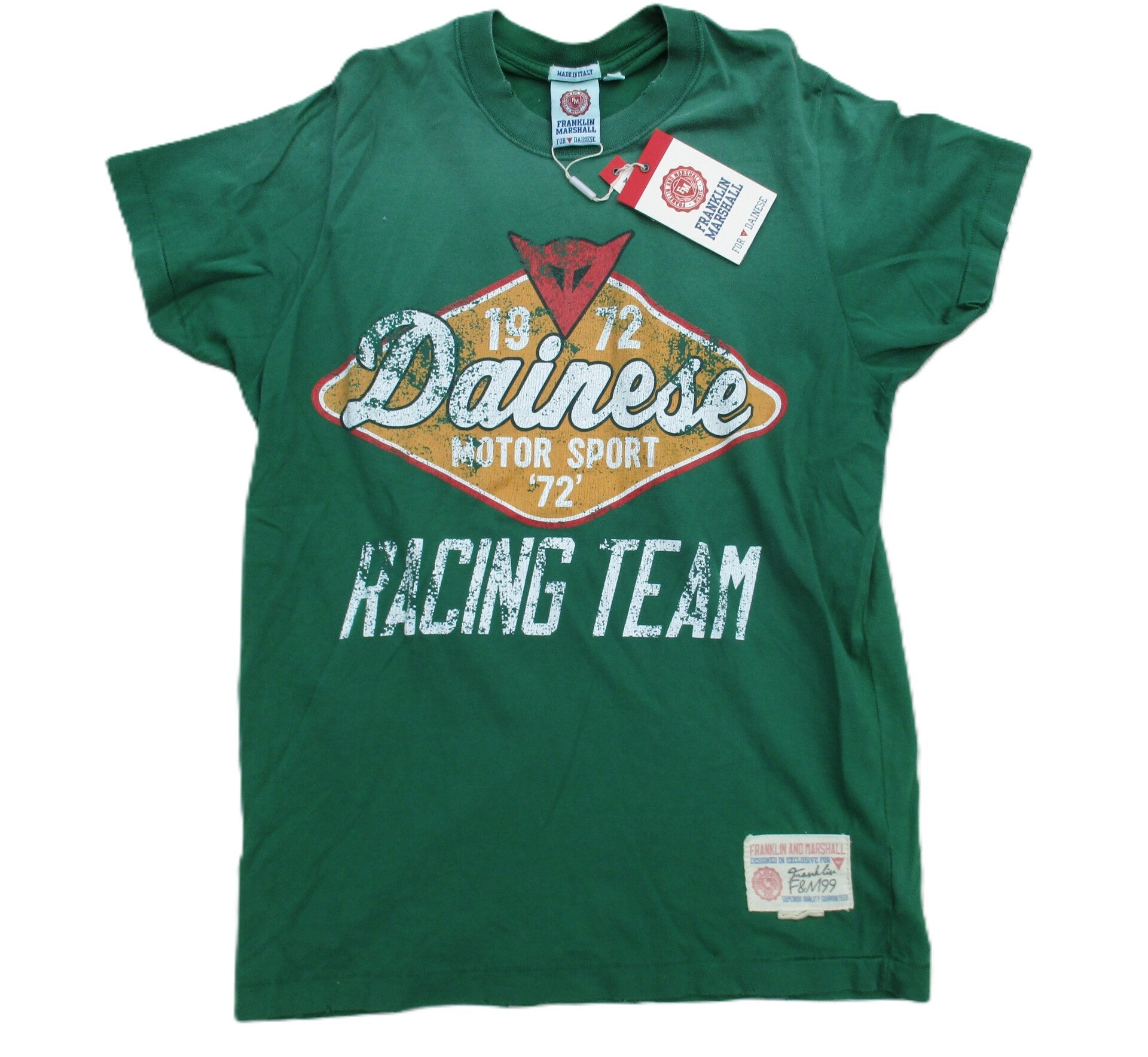 DAINESE T-SHIRT BY FRANKLIN MARSHALL MOTOR SPORT GROEN MEDIUM