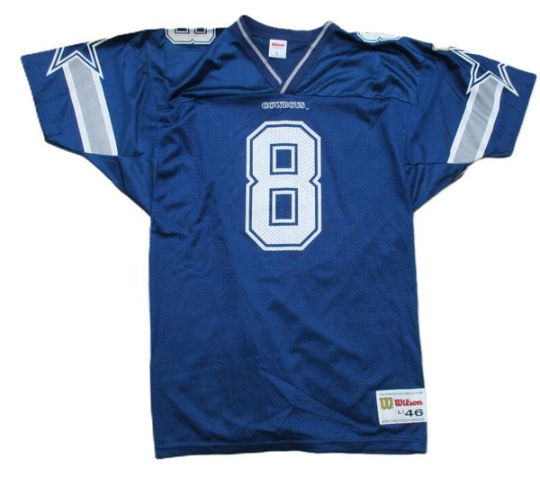 WILSON VINTAGE DALLAS COWBOYS JERSEY TROY AIKMAN 8 LARGE