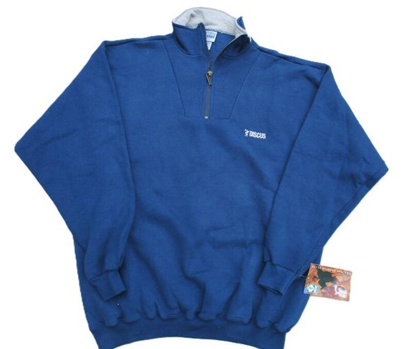 DISCUS ATHLETIC VINTAGE SWEATER 1/4 ZIP NAVY BLUE