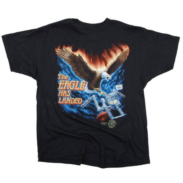REBEL RIDER BLACK T-SHIRT THE EAGLE HAS LANDED